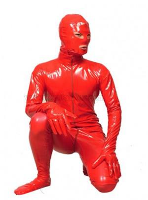 Red Pvc Full Body Zentai Male